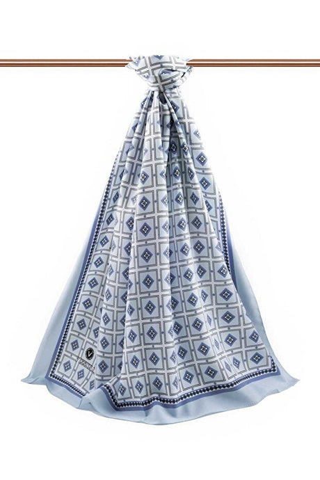 Luxury Medina Silk Shawl - Baby Blue - TryAladdin