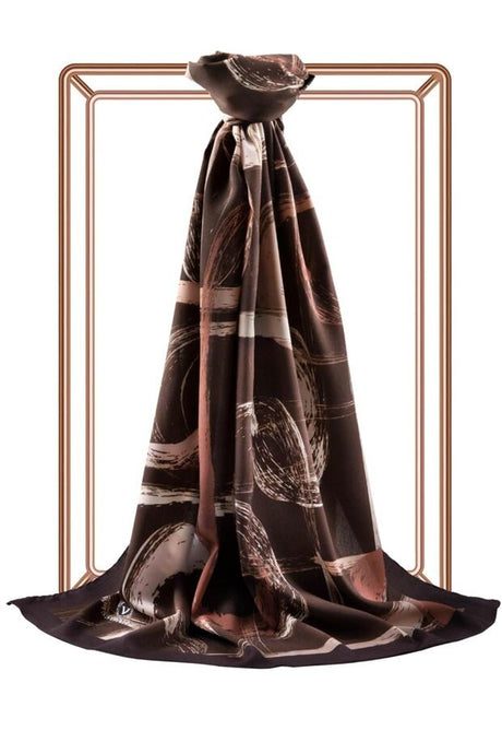 Luxury Medina Silk Shawl - Brown Beige - TryAladdin