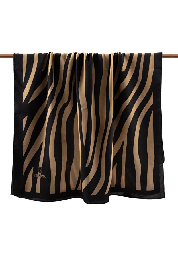 Luxury Medina Silk Shawl - Elegant Striped Design - TryAladdin