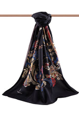 Luxury Medina Silk Shawl - Embroidered Floral - TryAladdin