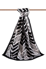 Luxury Medina Silk Shawl - Geometric Pattern, Wrinkle - Free - TryAladdin