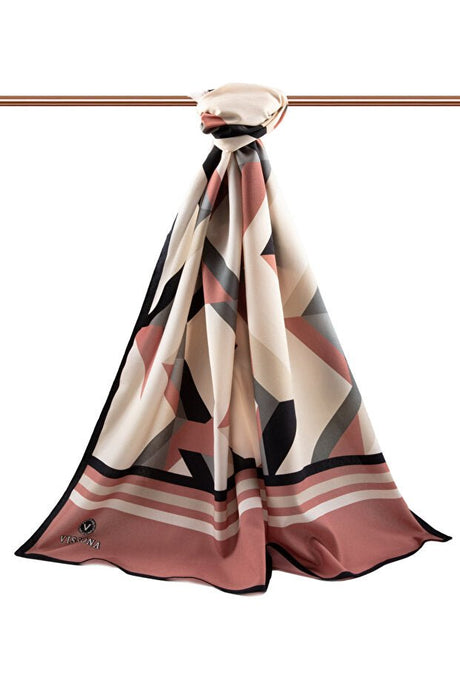 Luxury Medina Silk Shawl - Geometric Powder, Wrinkle - Free - TryAladdin