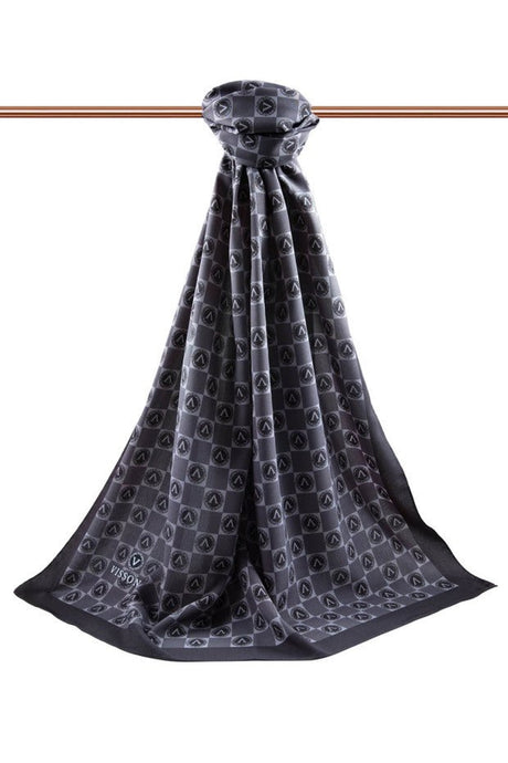 Luxury Medina Silk Shawl - Monogram Pattern - TryAladdin