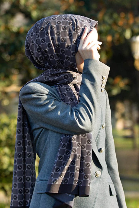 Luxury Medina Silk Shawl - Monogram Pattern - TryAladdin