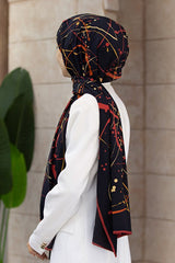 Luxury Medina Silk Shawl - Paint Splatter Design - TryAladdin