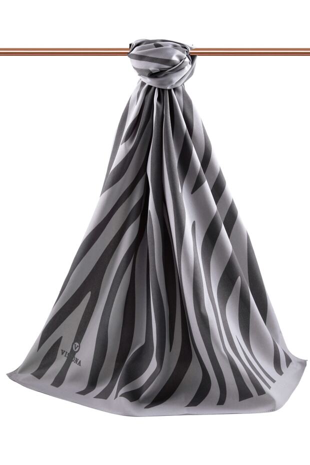 Luxury Medina Silk Shawl - Timeless Grey - TryAladdin