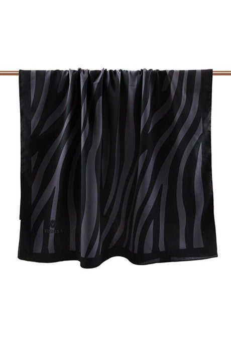 Luxury Medina Silk Zebra Pattern Wrinkle - Free Shawl - TryAladdin