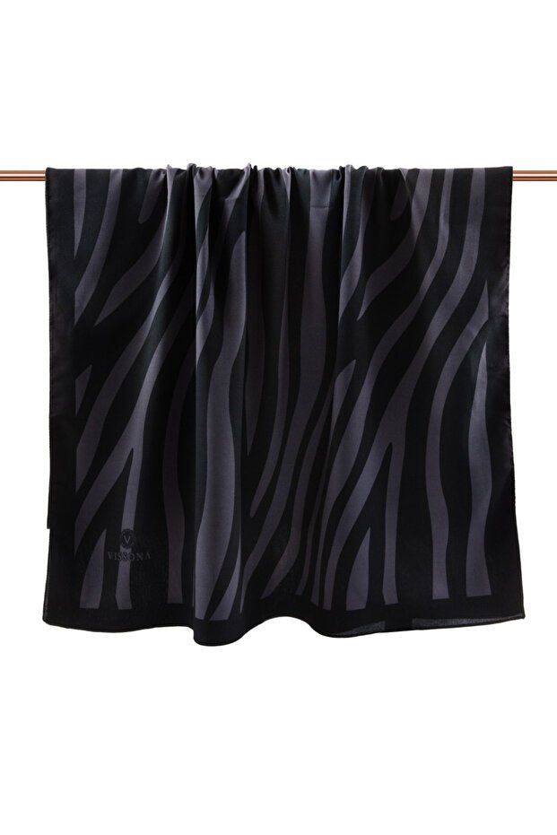 Luxury Medina Silk Zebra Pattern Wrinkle - Free Shawl - TryAladdin