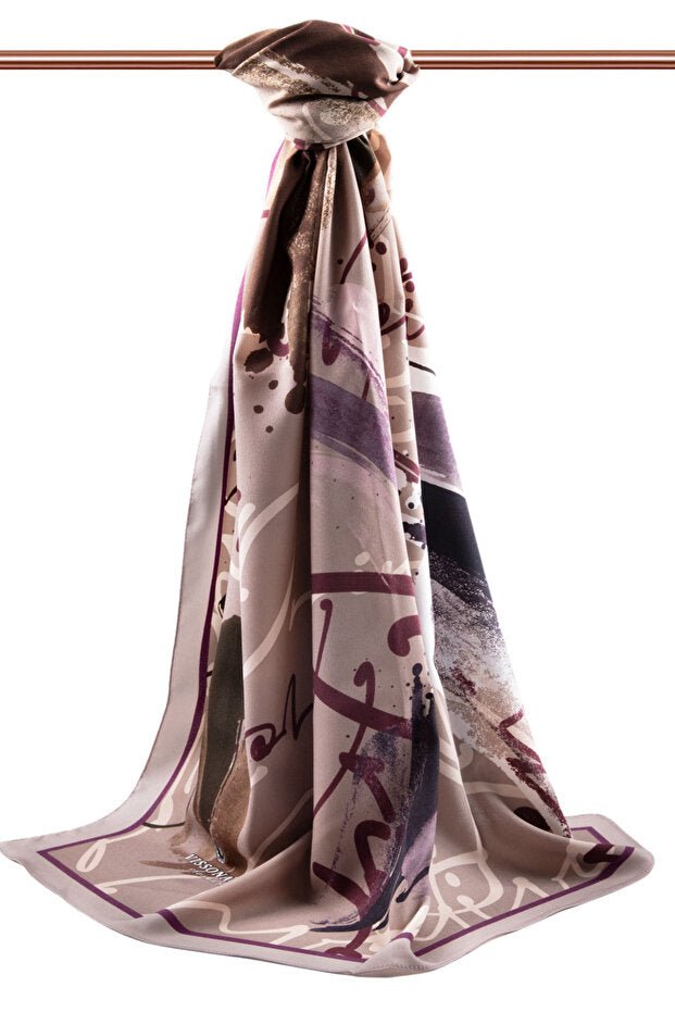 Luxury Medine Silk Shawl - Elegant Design - TryAladdin