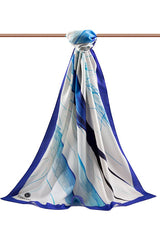 Luxury Medine Silk Shawl - Line Pattern, Wrinkle - Free - TryAladdin