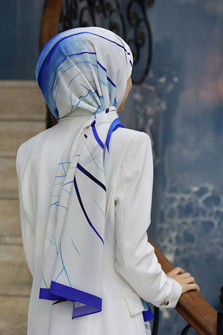 Luxury Medine Silk Shawl - Line Pattern, Wrinkle - Free - TryAladdin