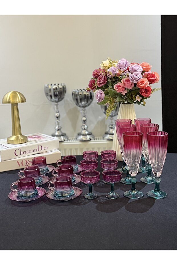 Luxury Turkish Glass Coffee Set - 24 Piece Professional Collection - TryAladdin