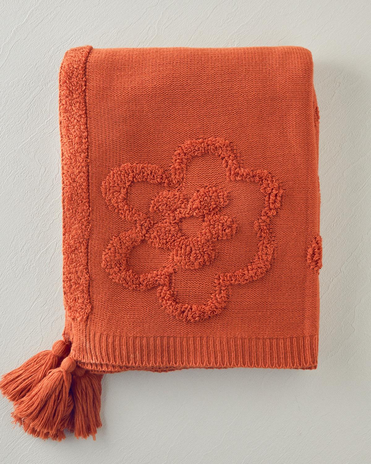 Premium Soft Knit Terracotta Throw Blanket   Wholesale Home Textile