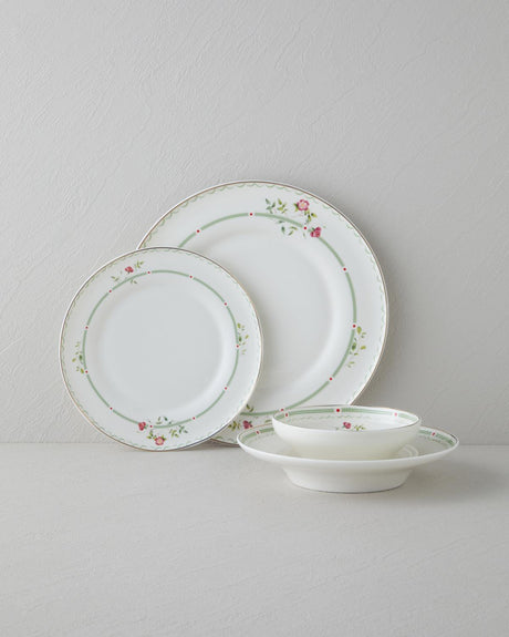 Professional-Grade Bone Porcelain Dinnerware Set-24 Piece-6 Person-Colorful Design