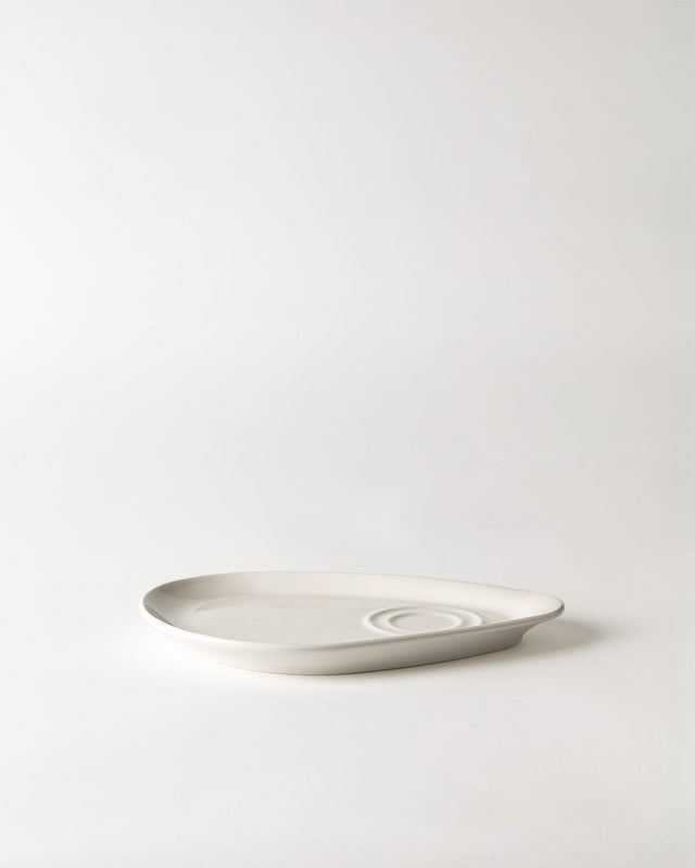 Lysandre White Porcelain Dinner Plate - 25 cm Round Dish - TryAladdin