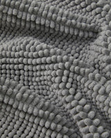 Professional Grade Non Slip Macaroni Texture Bath Mat Grey