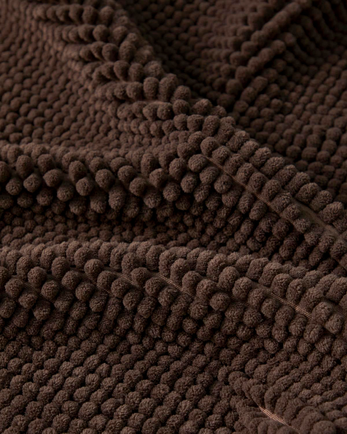 Premium Macaroni Textured Non Slip Bath Mat   Brown