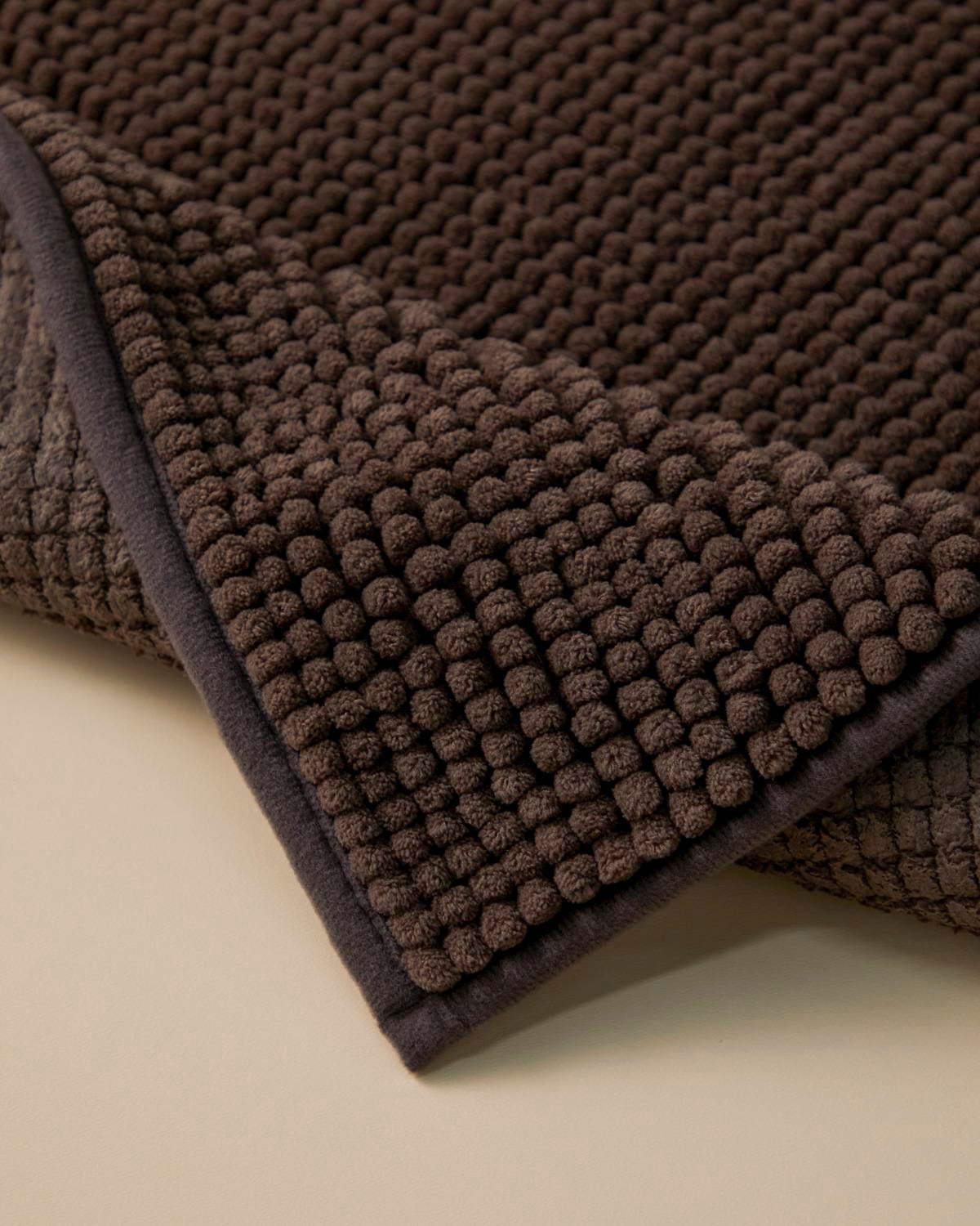 Premium Macaroni Textured Non Slip Bath Mat   Brown