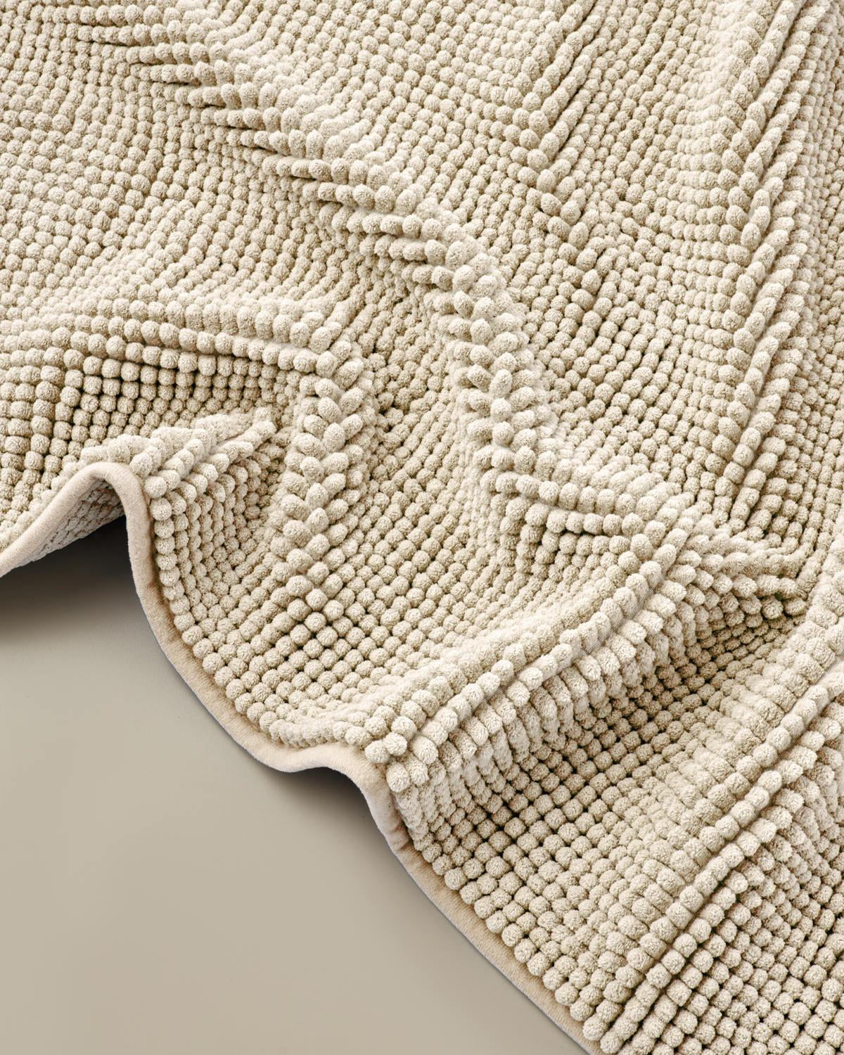 Professional Non Slip Bathroom Mat Set Plush Absorbent Beige