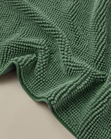 Professional Grade Macaroni Texture Non Slip Bath Mat Set   Green
