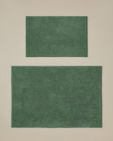 Professional Grade Macaroni Texture Non Slip Bath Mat Set   Green