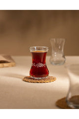 Madame Coco Premium Floral Turkish Tea Glass Set - 6 - Piece - TryAladdin