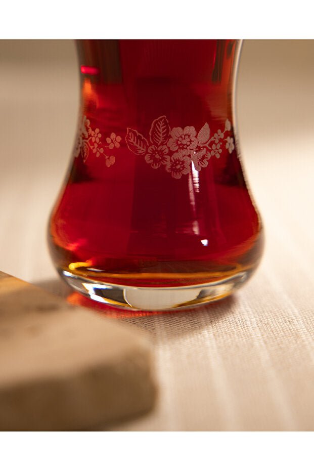 Madame Coco Premium Floral Turkish Tea Glass Set - 6 - Piece - TryAladdin