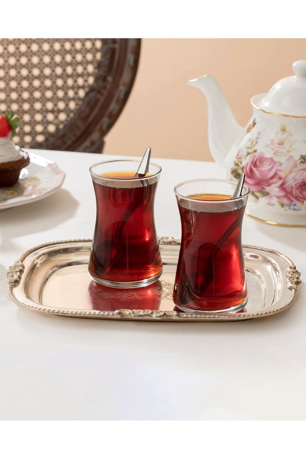 Madame Coco Premium Turkish Tea Glass Set - 6 Pieces - TryAladdin