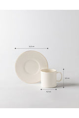 Madame Coco Verly Premium 12 - Piece Coffee Cup Set - White Gold - 95ml - TryAladdin