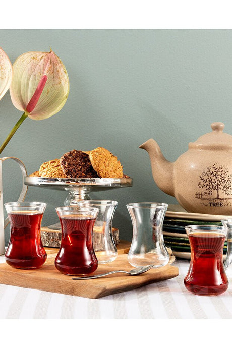 Madame Coco Victorine Premium Turkish Tea Glasses Set - 6 x 108ml - TryAladdin