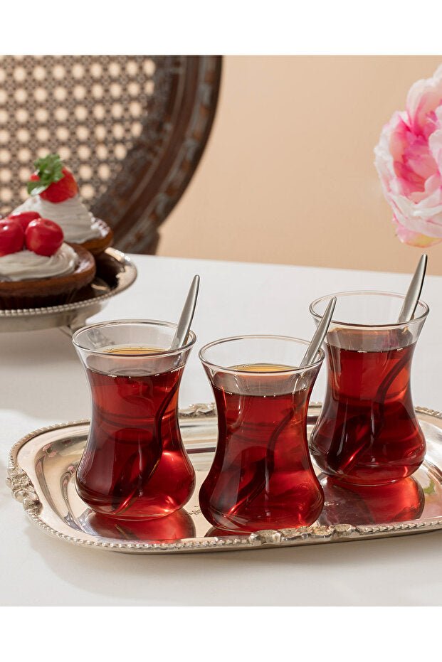 Madame Coco Victorine Premium Turkish Tea Glasses Set - 6 x 108ml - TryAladdin