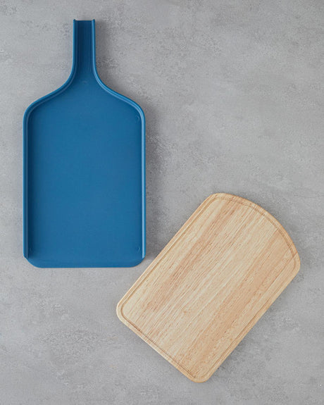 Professional Grade Wooden Cutting Board Blue