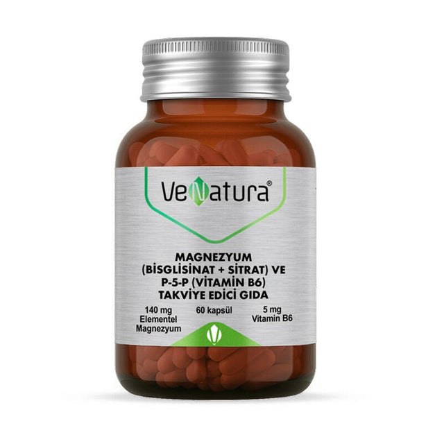 Magnesium Bisglycinate Citrate + P5P B6 - Nerve, Muscle & Bone Support Capsules - TryAladdin