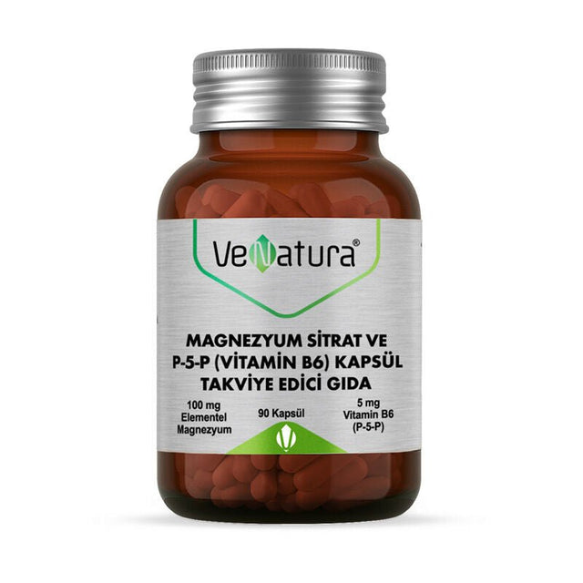 Magnesium Citrate & P5P (Vitamin B6) - Daily Wellness Capsules - TryAladdin