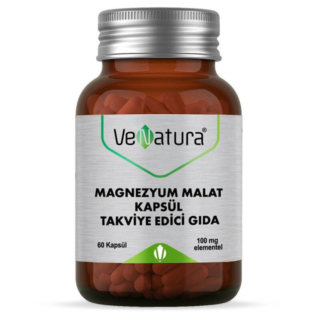 Magnesium Malate 100mg Elemental - Food Supplement Capsules - TryAladdin
