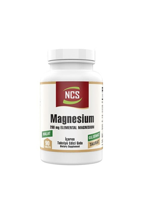 Magnesium Malate Taurate Glycinate 200mg Elemental - 90 Tablets - TryAladdin