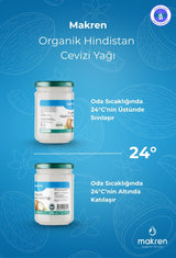 Makren Premium Organic Cold - Pressed Coconut Oil - 320ml - TryAladdin