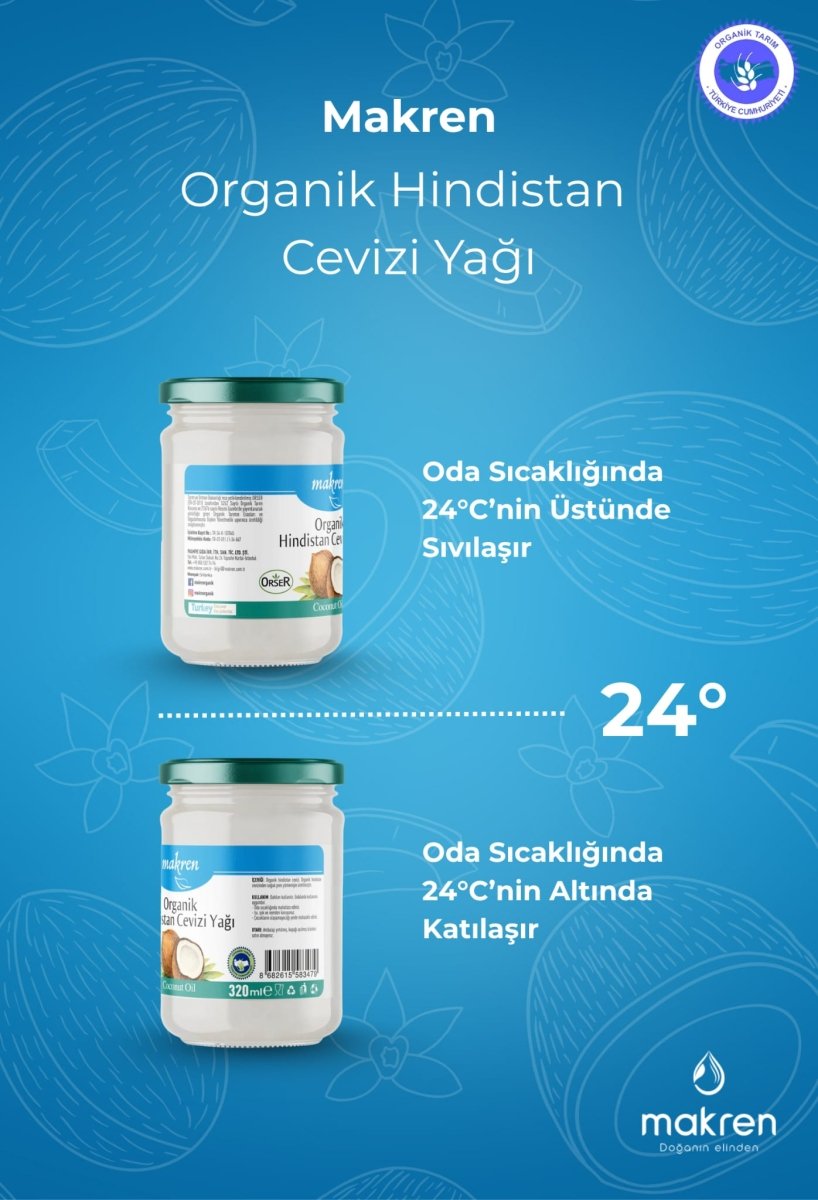 Makren Premium Organic Cold - Pressed Coconut Oil - 320ml - TryAladdin