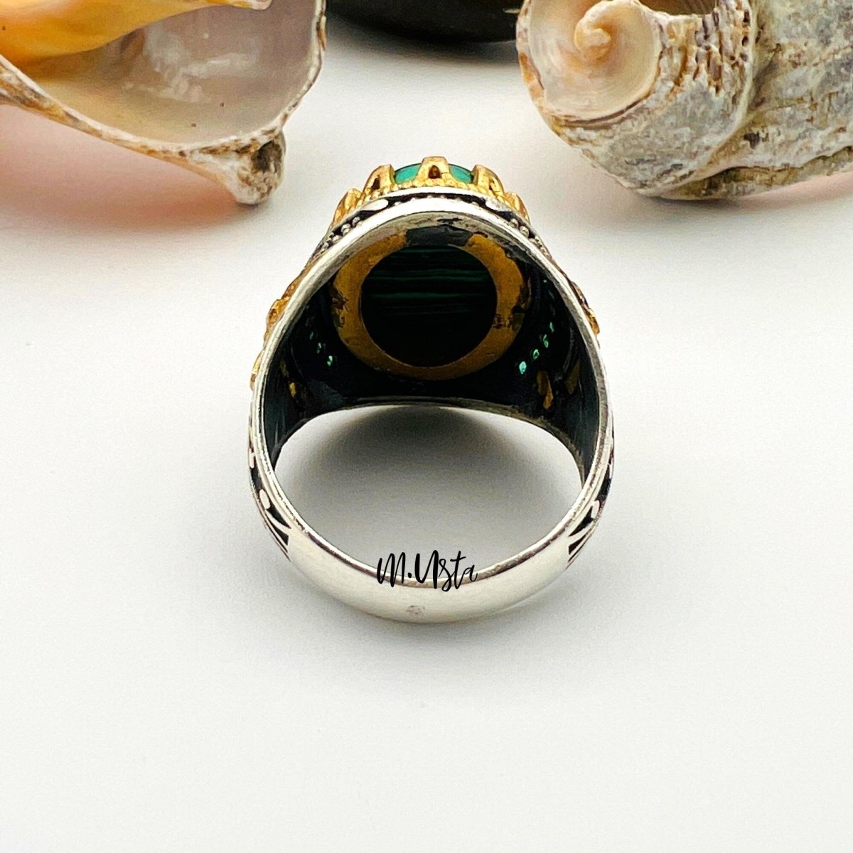 Malachite Stone Men's Ring