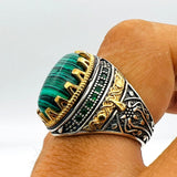 Malachite Stone Men's Ring