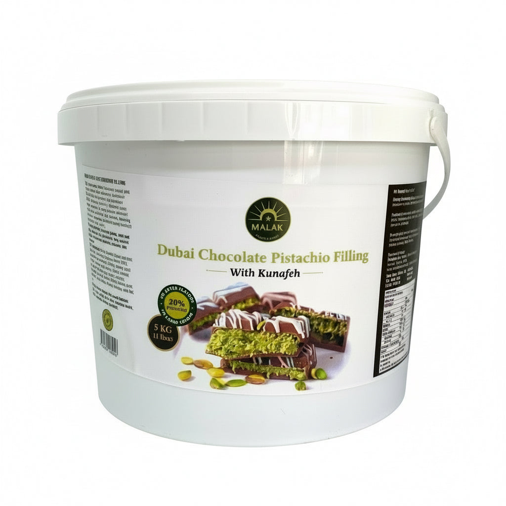 Malak Dubai Chocolate Pistachio Filling with with Kunafeh - 20% Pistachio - TryAladdin