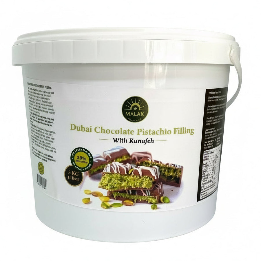 Malak Dubai Chocolate Pistachio Filling with with Kunafeh - 20% Pistachio - TryAladdin