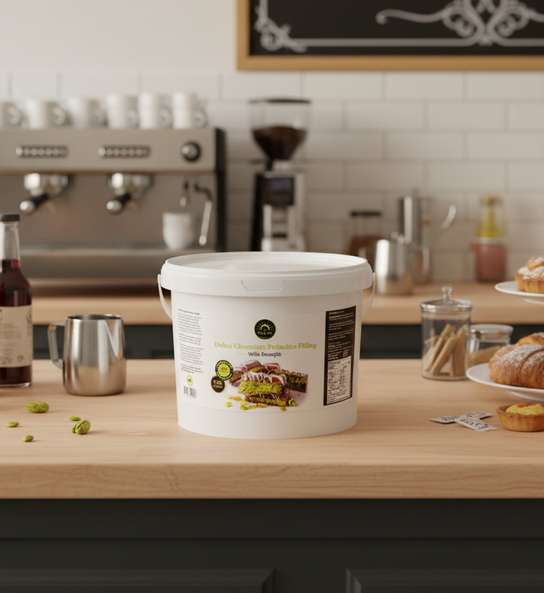 Dubai Chocolate Pistachio Filling with Kunafeh - 20% Pistachio (11 lb | 5kg)