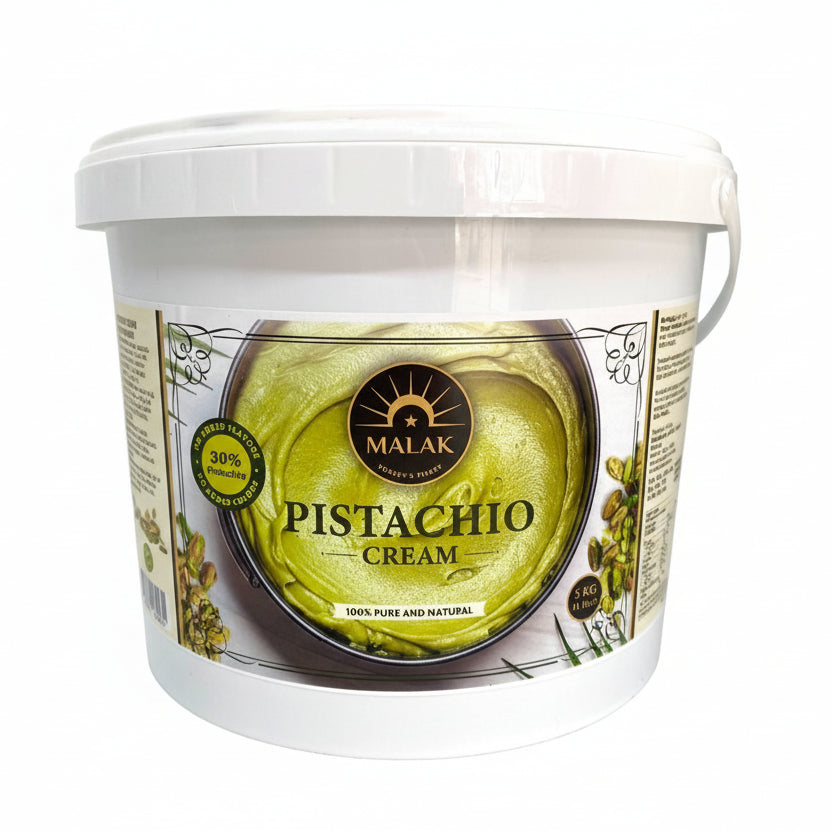 Pistachio Cream with 30% Pistachio - 1.1. lb (5 Kg) Bulk Tub – Aladdin