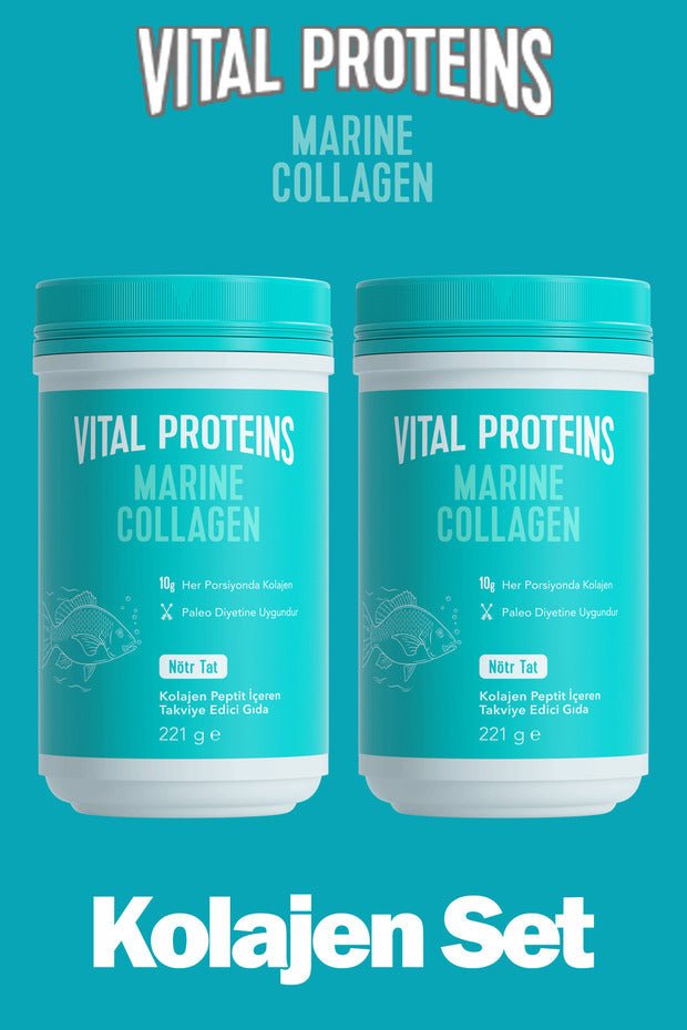 Marine Collagen Powder - 221g x 2 Jars for Skin & Joints - TryAladdin