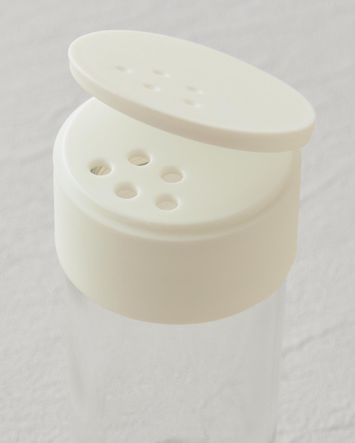 Professional 6 Piece Glass Spice Jar Set   Cream Finish
