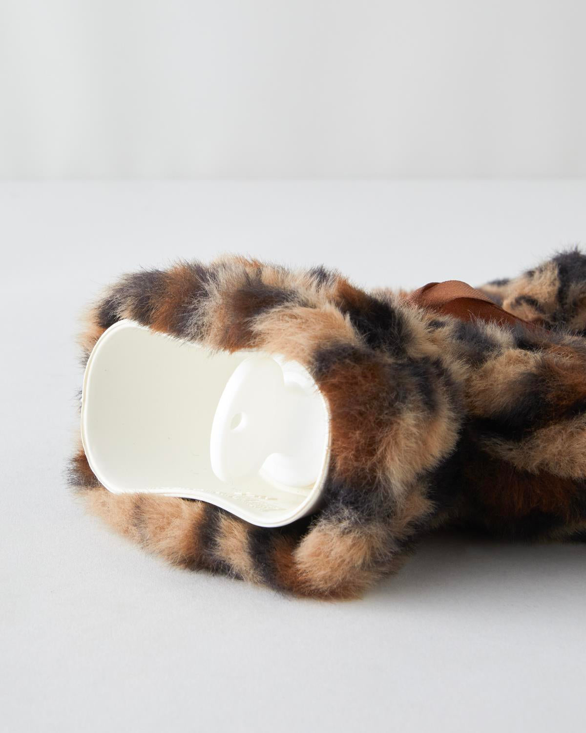 Professional Plush Hot Water Bottle 2L Brown Black
