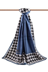 Medina Silk Shawl - Elegant Indigo & Black - TryAladdin