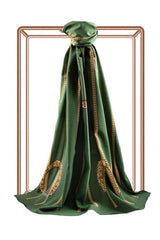 Medina Silk Shawl - Emerald Green Luxury - TryAladdin