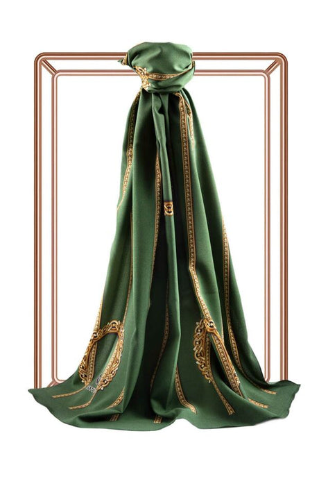 Medina Silk Shawl - Emerald Green Luxury - TryAladdin